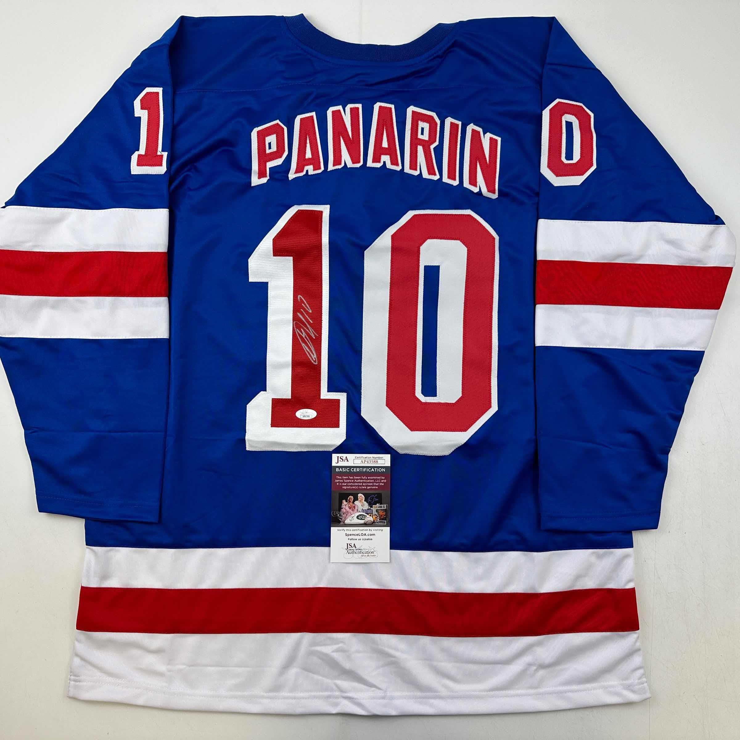 Autographed Artemi Panarin New York Rangers Blue Hockey Jersey with JSA COA - Signed NHL Jersey for Collectors & Fans - Perfect for Memorabilia Displays & Game Day Wear