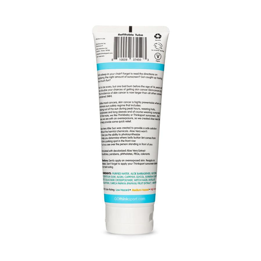 Thinksport Kids Aloe Vera After Sun Lotion - 8oz Soothing Moisturizer for Sunburn Relief & Skin Hydration - Perfect for Beach, Pool & Outdoor Activities