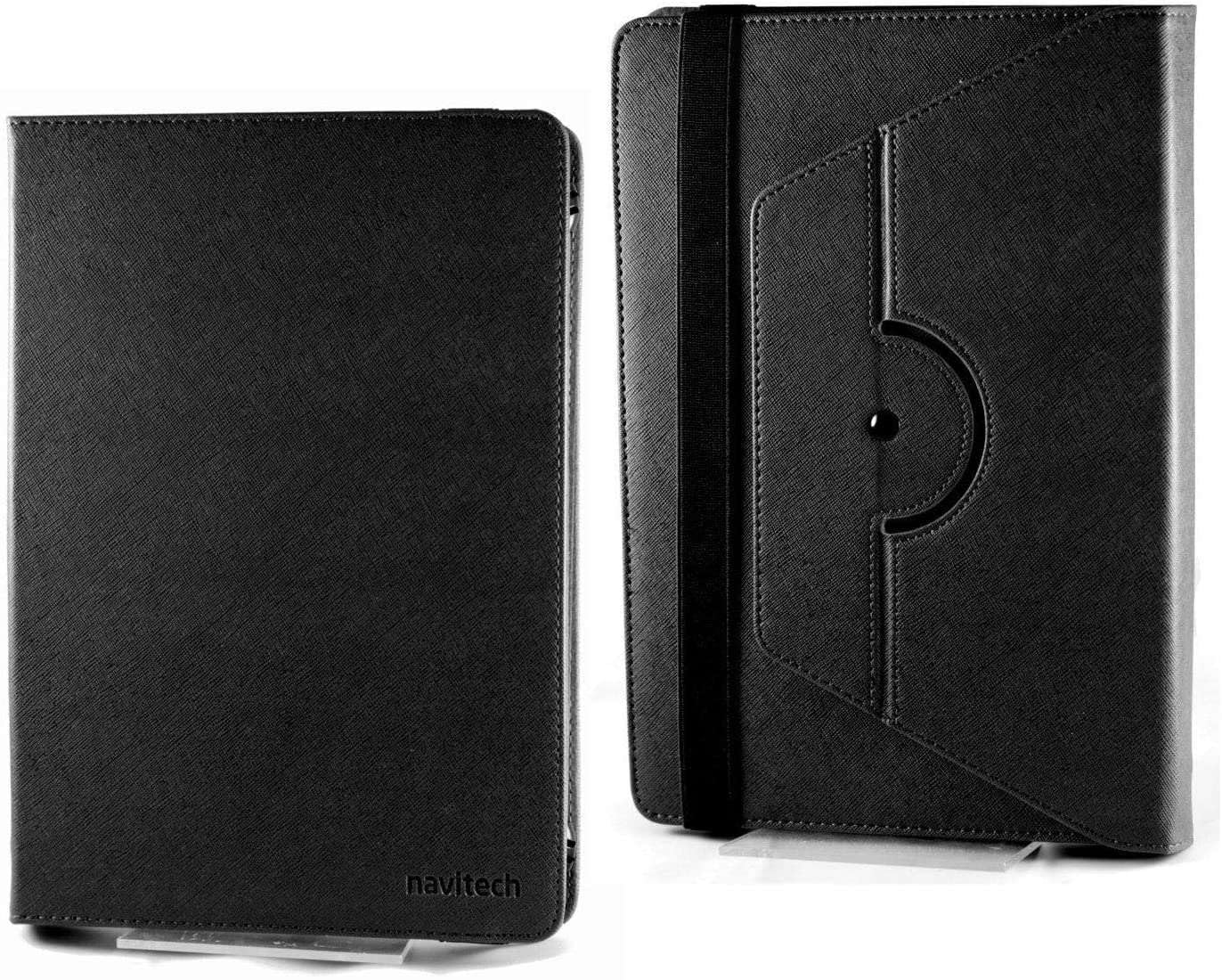 Navitech 360 Rotating Stand Case with Stylus for MEBERRY 10 Inch Android Tablet - Protective Cover for Work, School & Travel