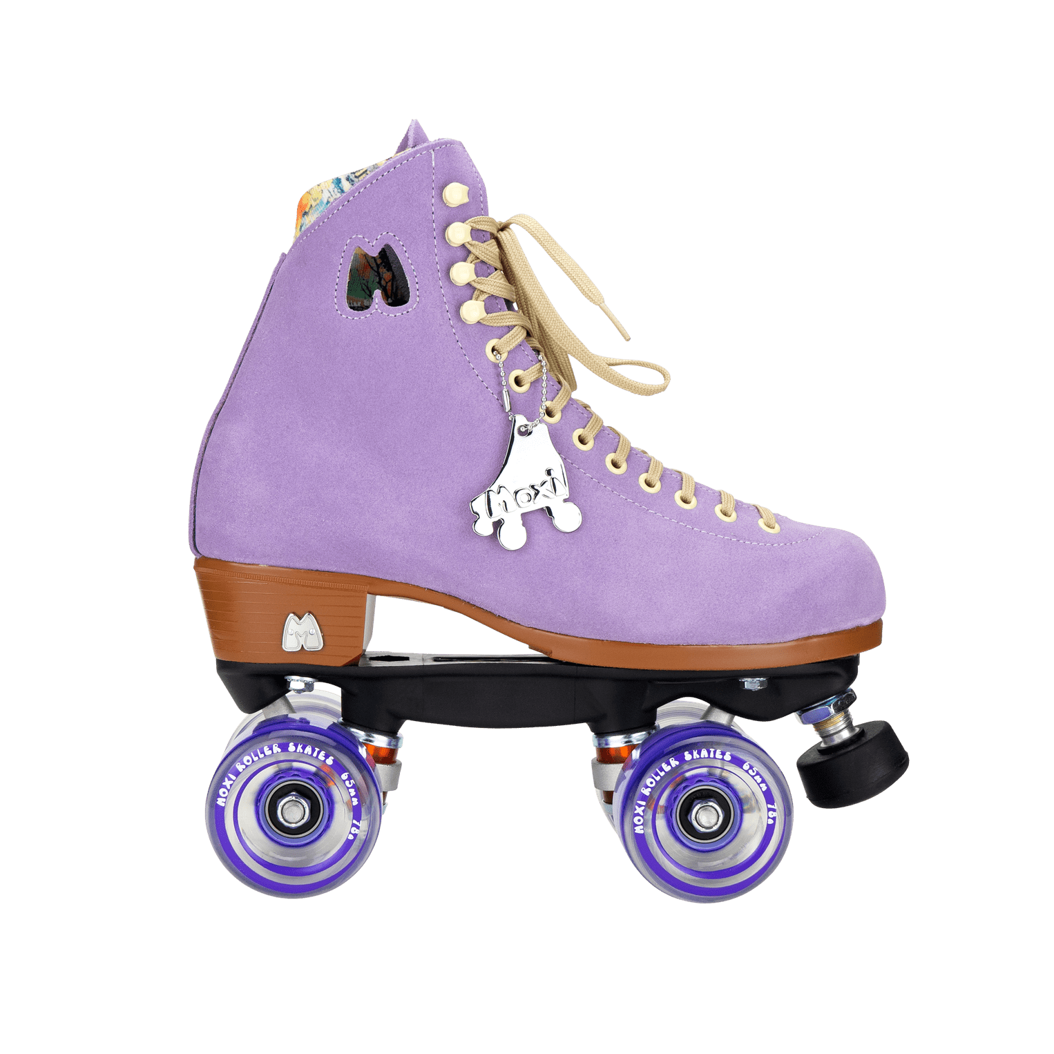 Moxi Lolly Roller Skates for Women - Lightweight Outdoor & Indoor Quad Skates with Premium Leather Boot (Lilac Purple) - Perfect for Rink, Park, Street Skating and Roller Derby