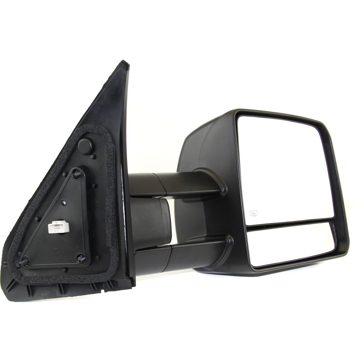 FITRITE AUTO PARTS Right Passenger Side Power Door Mirror with Heated Glass & Turn Signal for 2007-2021 Toyota Tundra - Manual Folding, Towing Black Texture (TO1321243) | Perfect for Winter Driving & Towing Safety