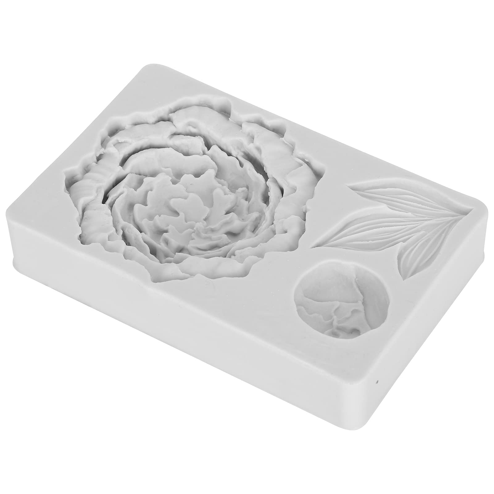 Premium Chocolate Molds Set - Gray Flower & Leaf Fondant Molds for DIY Cake Decorating, Handmade Soaps, Candles Making - Perfect for Baking, Wedding Favors, and Craft Projects
