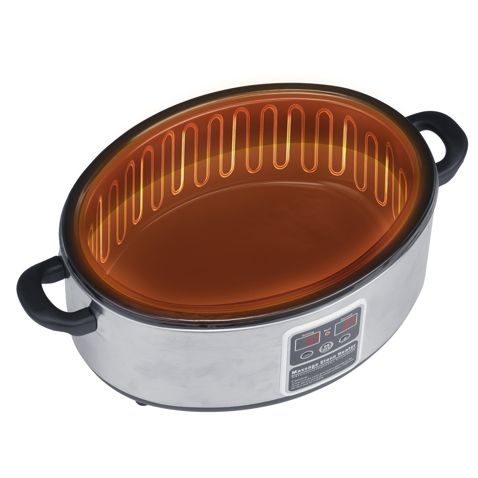 6 Quart LED Digital Hot Stone Warmer with Stainless Steel Heater - Portable Massage Stone Heating Device for Therapists | Spa, Home Relaxation & Professional Use