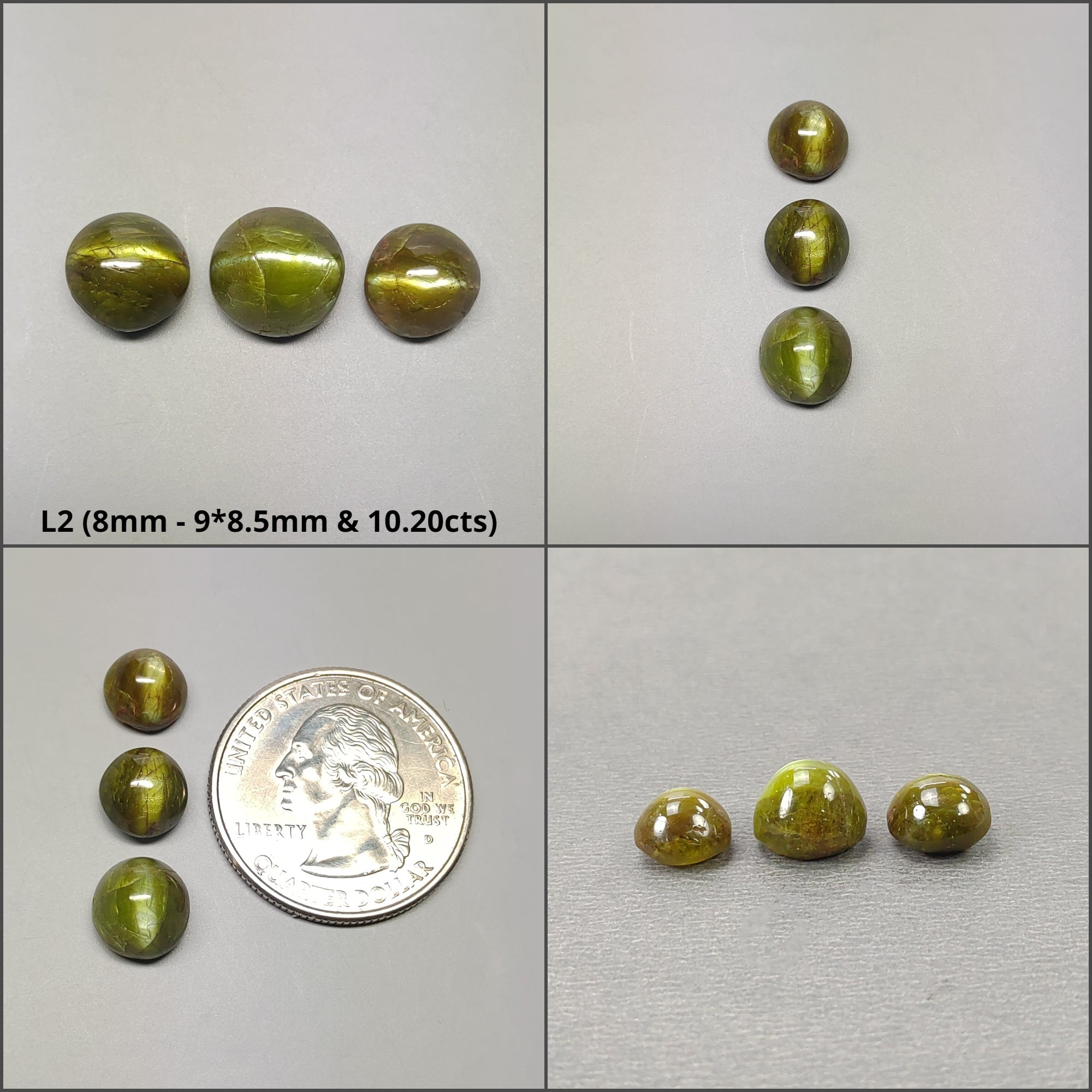 Natural Untreated Chrysoberyl Cat's Eye Gemstone Cabochon - Round & Oval Shape for Jewelry Making, Healing Crystals & Collectibles