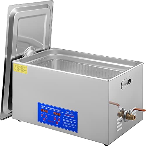 VEVOR 22L Industrial Ultrasonic Cleaner with Digital Timer & Heater - 40kHz Professional Cleaning Machine, 110V for Wrench Tools, Metal Parts, Jewelry, Dental Instruments - Perfect for Auto Repair Shops, Laboratories & Manufacturing Facilities