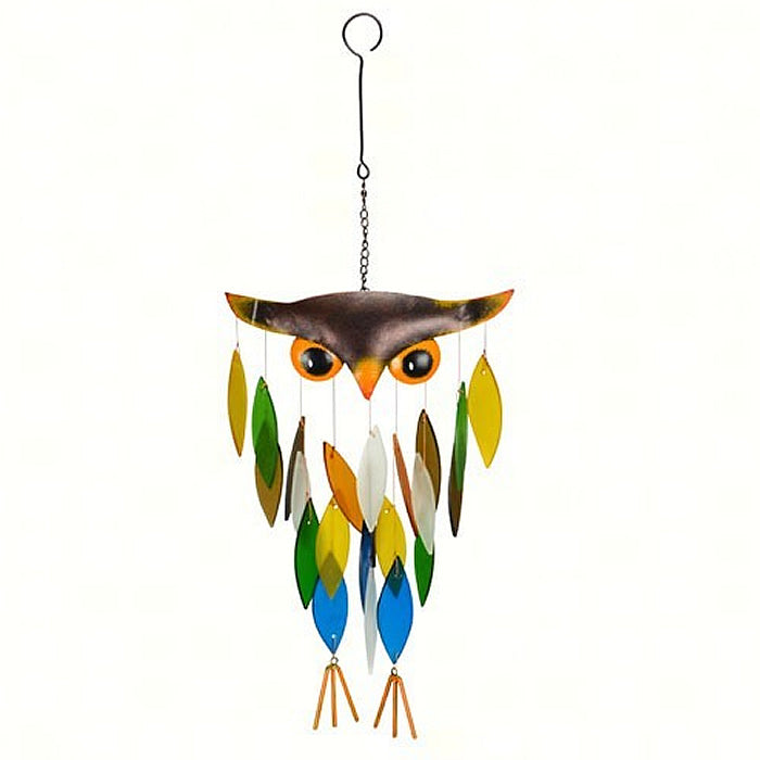 Handmade Owl Wind Chime - Outdoor Garden Decor with Soothing Sounds for Patio, Porch & Backyard | Perfect for Relaxation & Bird Watching