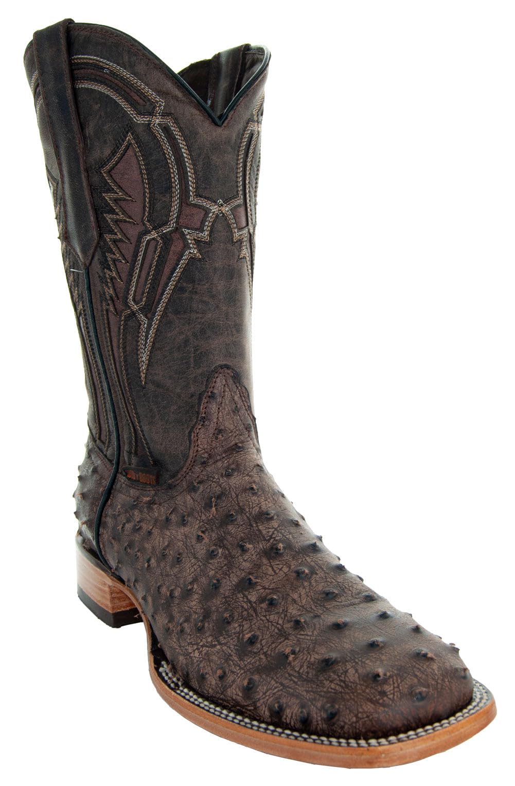 Soto Boots Men's Out of the Wild Ostrich Print Cowboy Boots - Genuine Leather Western Boots for Men H50031 | Perfect for Rodeo, Country Dancing & Western Fashion