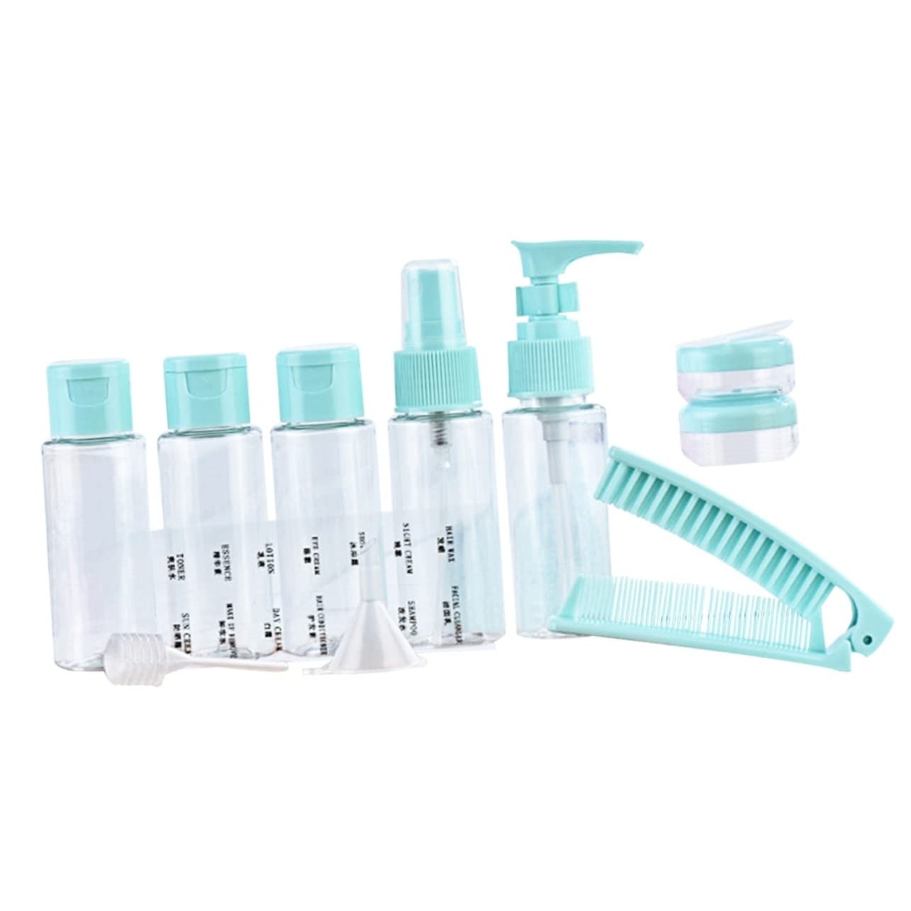 FRCOLOR 12pcs Travel Makeup Containers Set - Empty Lotion Bottles, Fine Misting Spray Bottles, Shampoo & Perfume Bottles for Creams & Liquids | Perfect for Travel, Gym, Salon & Home Organization