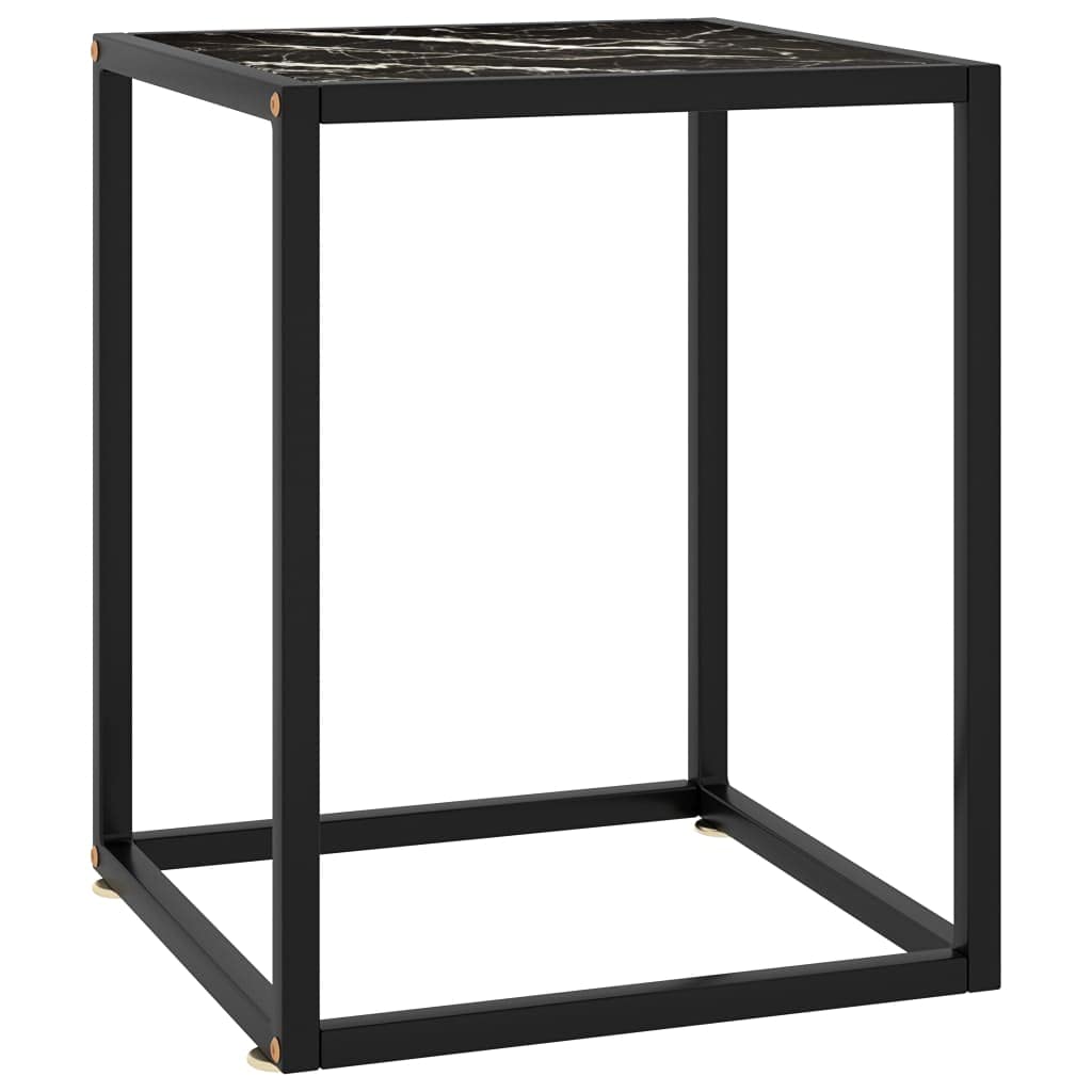 Modern Black Marble Glass Coffee Table 15.7