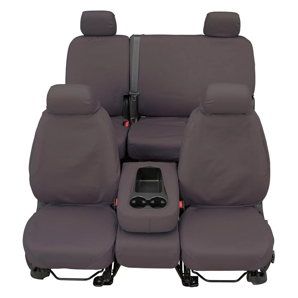 Covercraft Polycotton Custom Seat Covers for Cars & Trucks - Premium Grey Seat Protectors | Perfect for Daily Commute, Road Trips & Pet Protection