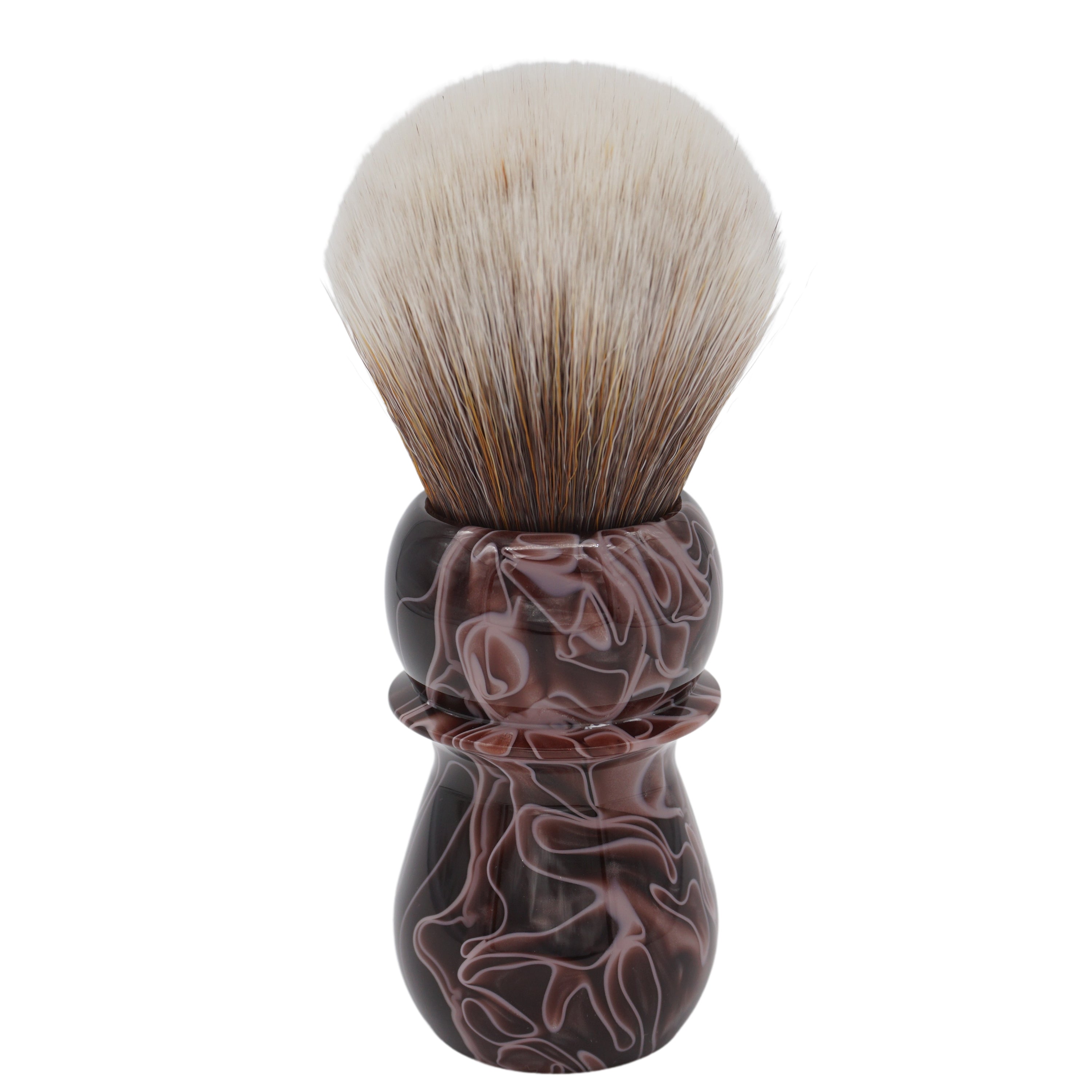 AP Shave Co. 28mm Synbad Bulb Synthetic Shaving Brush - Premium Soft Bristles for Men's Wet Shaving, Beard Grooming & Luxury Skincare Routine (Brown)