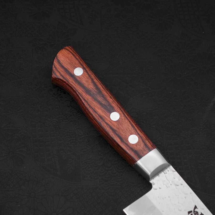 Premium Santoku Knife 180mm - VG-10 Stainless Steel Blade with Tsuchime Hammered Finish & Ergonomic Western Handle - Perfect for Slicing, Dicing, and Chopping Vegetables, Meat, and Fish