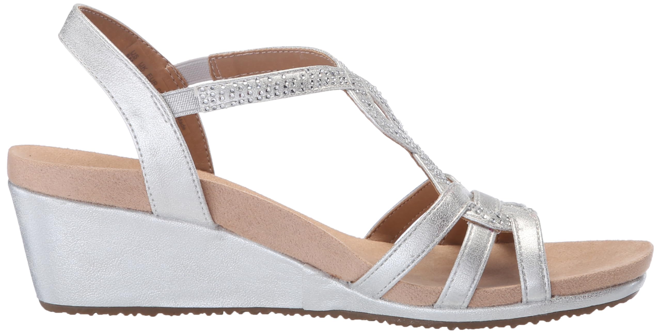 LifeStride Women's Monaco Strappy Wedge Sandals - Comfortable Summer Casual Shoes with Ankle Strap for Walking, Beach, Vacation & Outdoor Activities