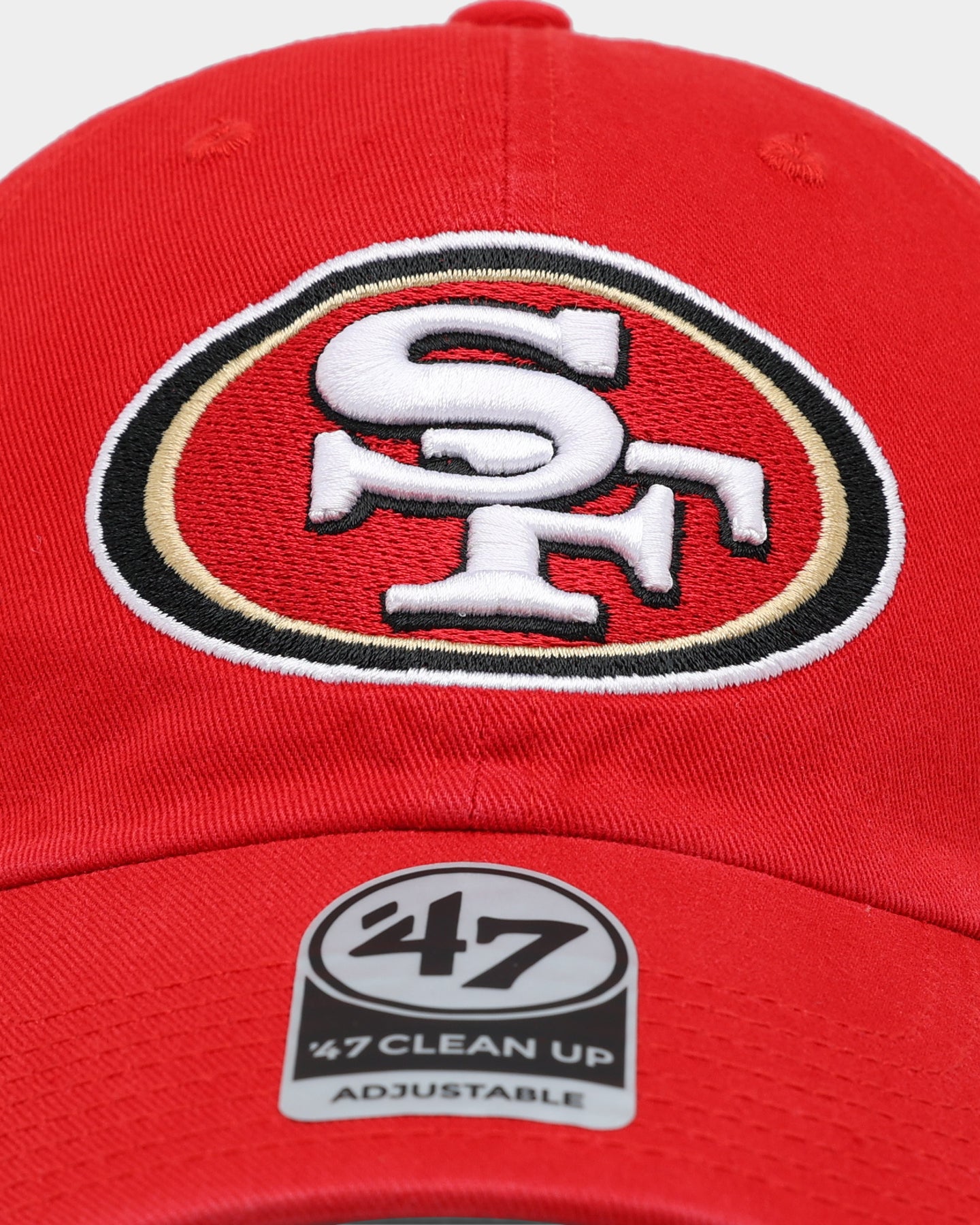 47 Brand Kids' San Francisco 49ers 47 Clean Up Strapback Cap - Adjustable Red Baseball Hat for Boys & Girls - Perfect for Football Games, School, and Outdoor Activities