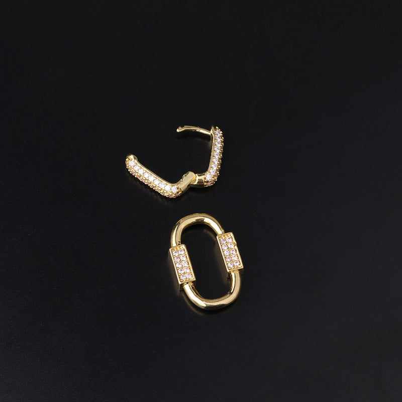 18K Gold Bohemian Chain Link Dangle Huggie Hoop Earrings for Women | Trendy Boho Chic Jewelry | Perfect for Parties, Weddings & Everyday Wear