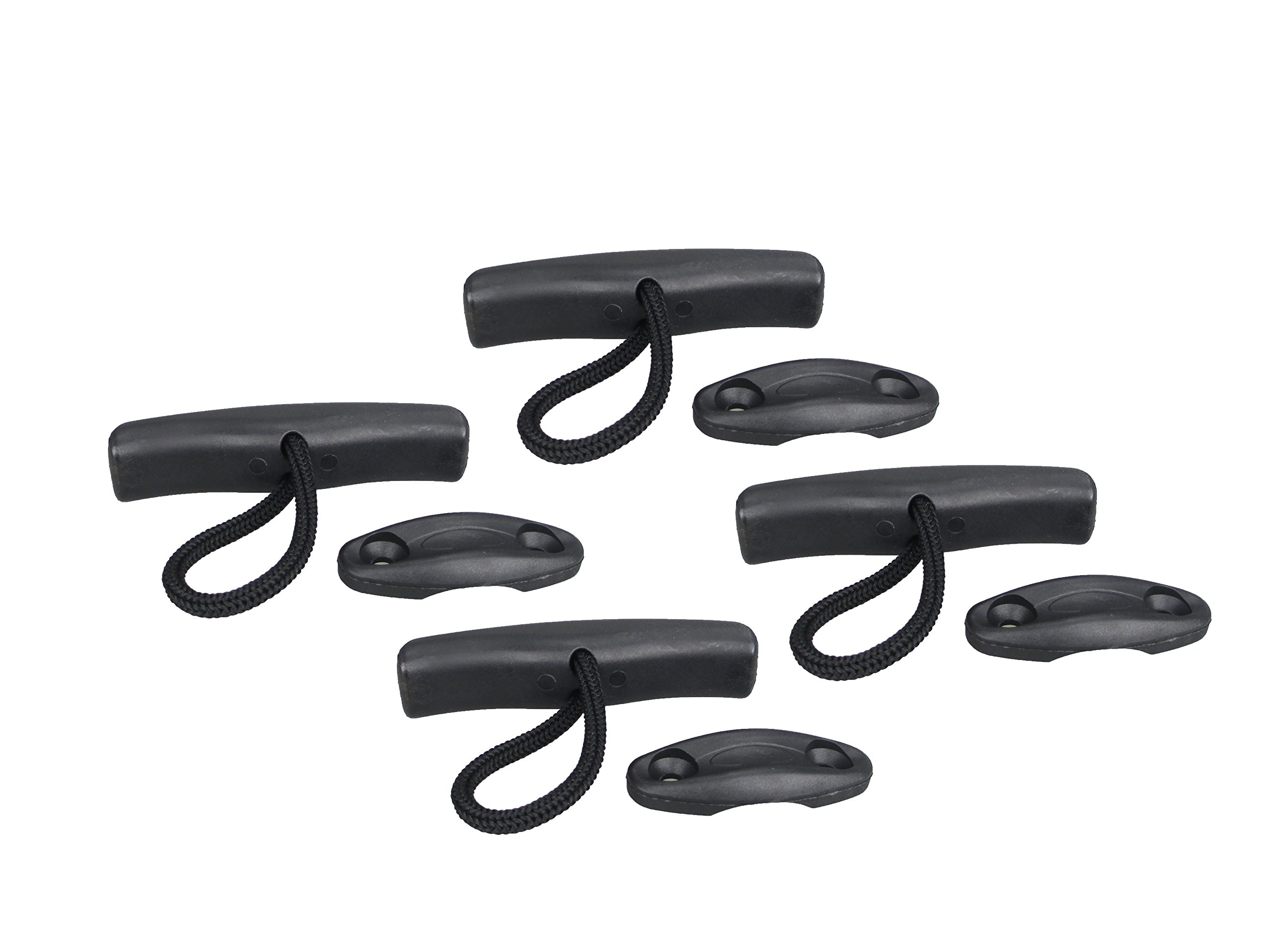Pactrade Marine 4Pcs Kayak Canoe Boat Carrying Handles with 4mm Rope - Durable Plastic Toggle Pull Handles for Easy Transport - Perfect for Kayaks, Canoes, and Small Boats