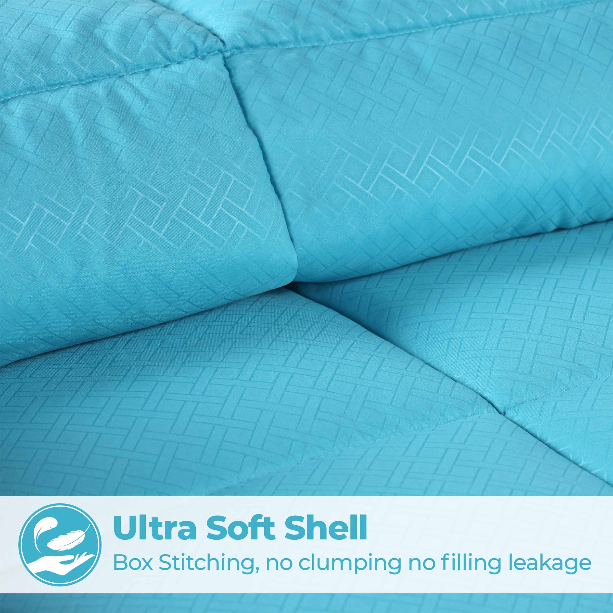 Luxury Basketweave Plush Down Alternative Comforter - Soft & Hypoallergenic Bedding for All Seasons - Perfect for Master Bedrooms, Guest Rooms & Cozy Nights