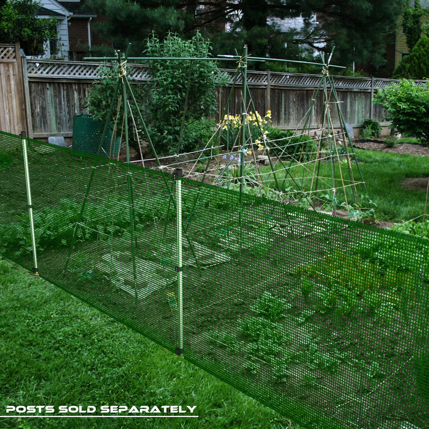 6' x 70' Green Garden Fence Netting Roll - Heavy Duty Temporary Outdoor Fencing for Rabbits, Chickens, Poultry, Dogs & Vegetable Protection | Perfect for Backyard, Farm & Garden Security