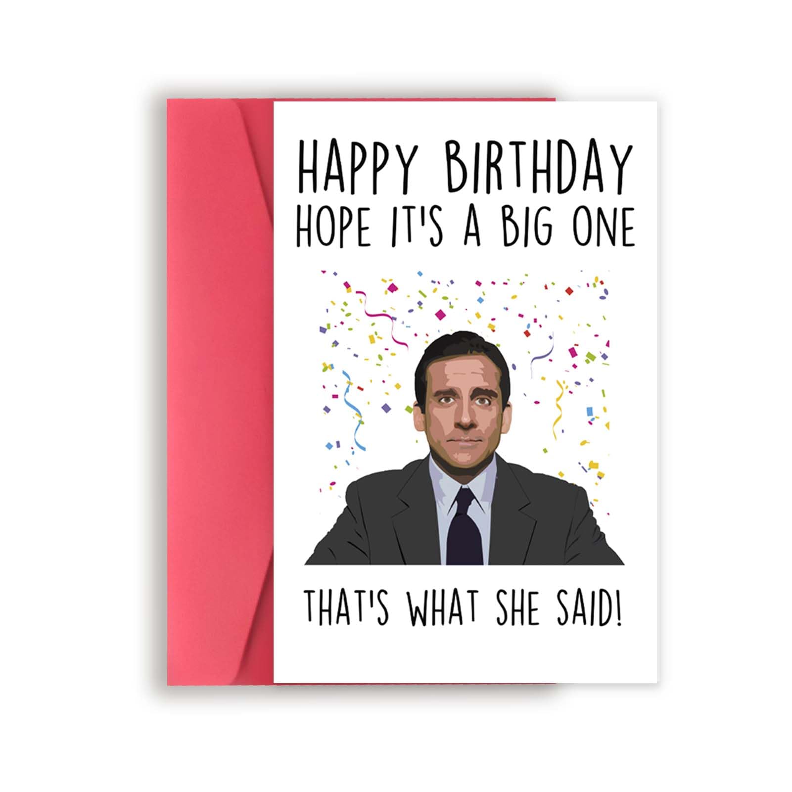 Funny The Office Michael Scott Birthday Card - Humorous TV Show Fan Gift for Men, Women, Friends & Family | Perfect for Office Parties, Secret Santa & Fan Celebrations
