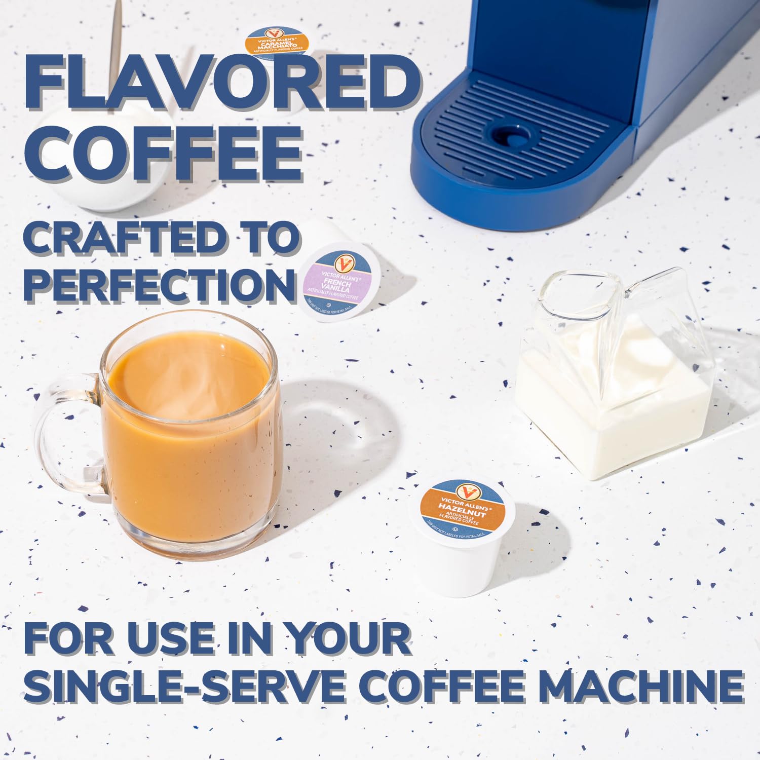 Victor Allen's French Vanilla Medium Roast Coffee Pods - 80 Count K-Cups for Keurig Brewers | Perfect for Office, Home & Morning Coffee Break