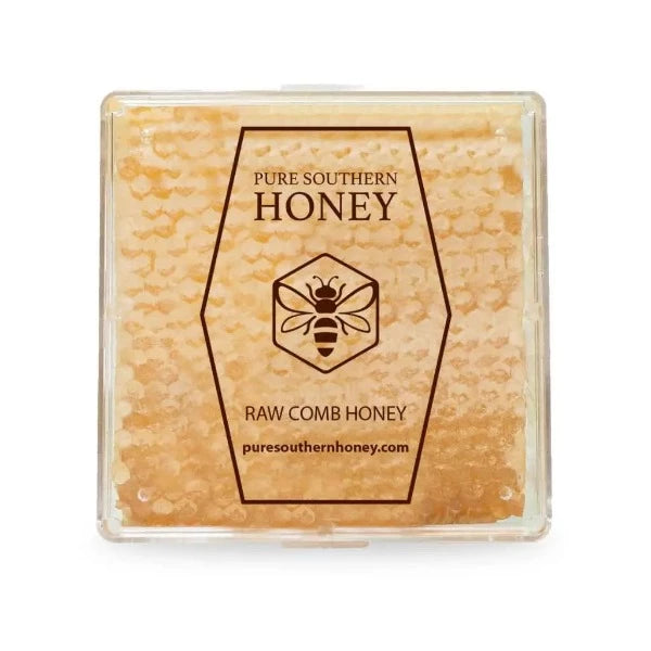 Pure Southern Honeycomb - Raw, Natural & Unfiltered Honeycomb for Tea, Cheese Pairing & Healthy Snacking