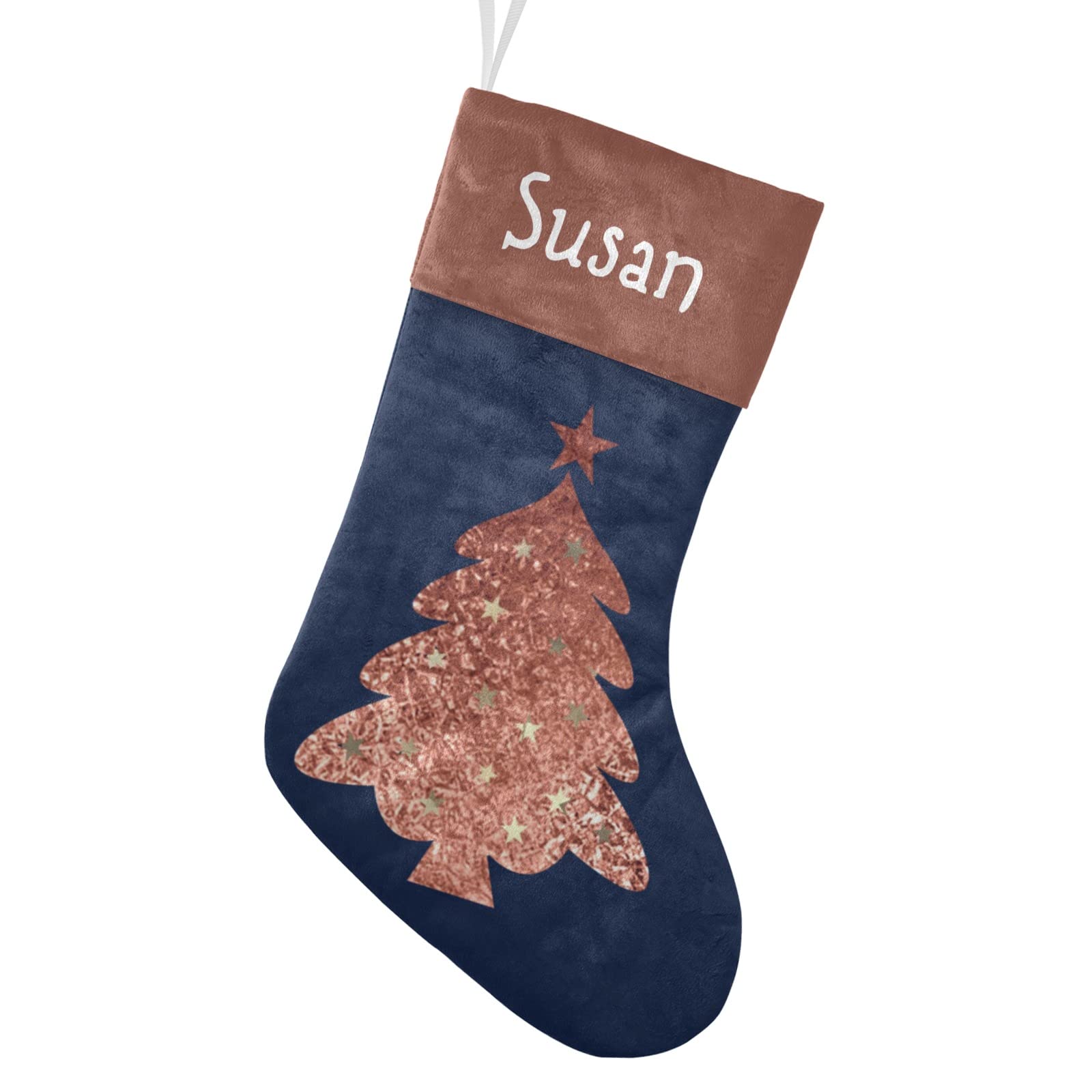 Personalized Christmas Stockings with Name - XOZOTY Embroidered Holiday Stockings for Family, 17.52 x 7.87 Inch - Perfect for Fireplace Mantel Decor, Christmas Tree Gifts & Cozy Home Holiday Decorations