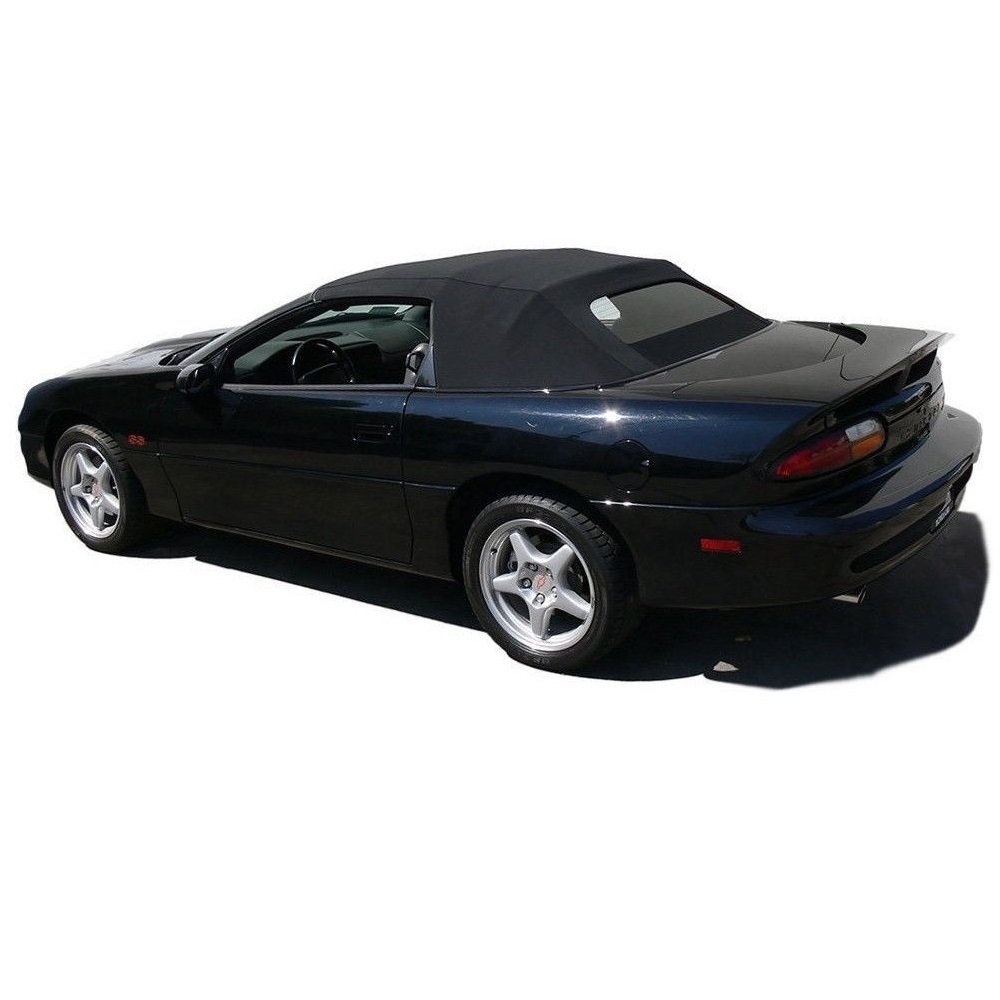 1994-2002 Chevy Camaro Convertible Top Replacement with Heated Glass Window - Premium Black Twill Fabric - Perfect for All-Weather Driving & Car Shows