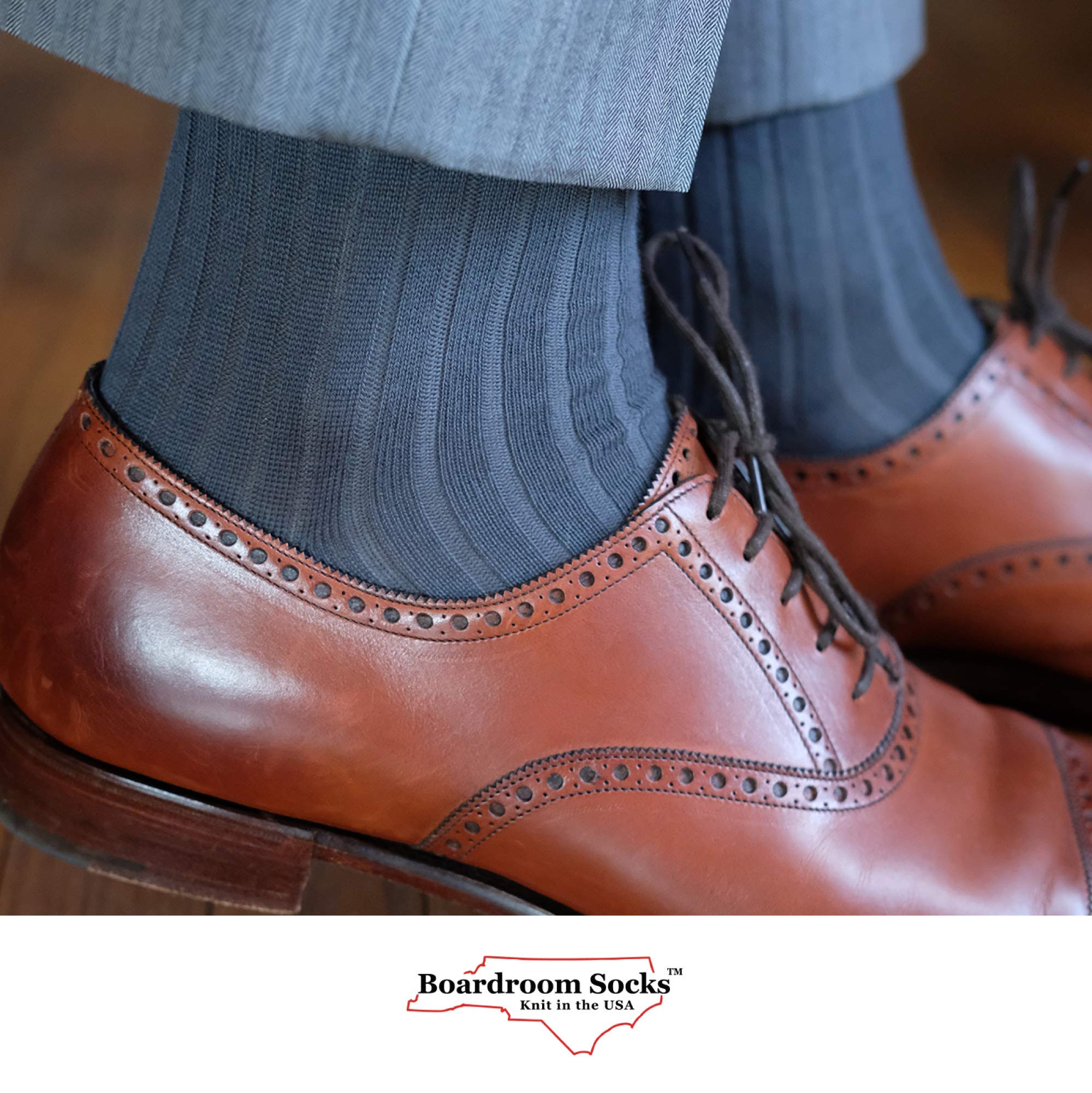 Premium Cotton Dress Socks for Men - Breathable & Comfortable Business Socks - Classic Mid-Calf Formal Socks by Boardroom Socks - Perfect for Office, Wedding & Professional Occasions