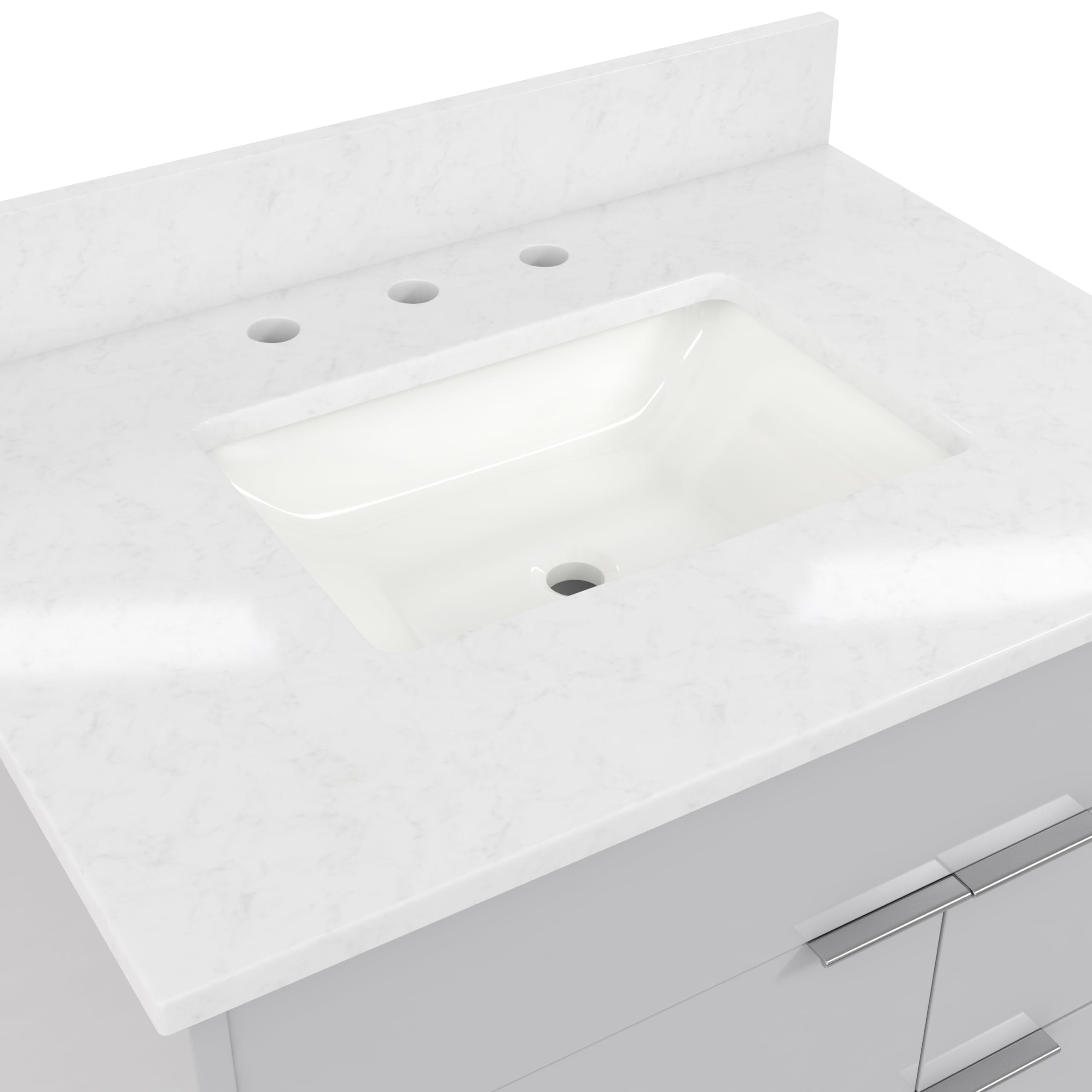 CosmoLiving by Cosmopolitan Leona 30-Inch Bathroom Vanity Set with Sink - Modern Gray Finish for Small Bathrooms | Perfect for Powder Rooms & Master Bath Remodels