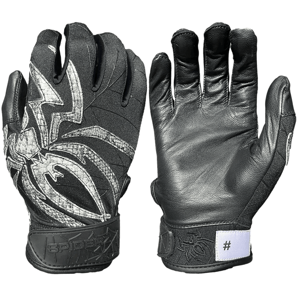 Limited Edition Spiderz PRIZM Batting Gloves - Black Mamba Style for Baseball & Softball Players | Enhanced Grip & Comfort for Training & Games