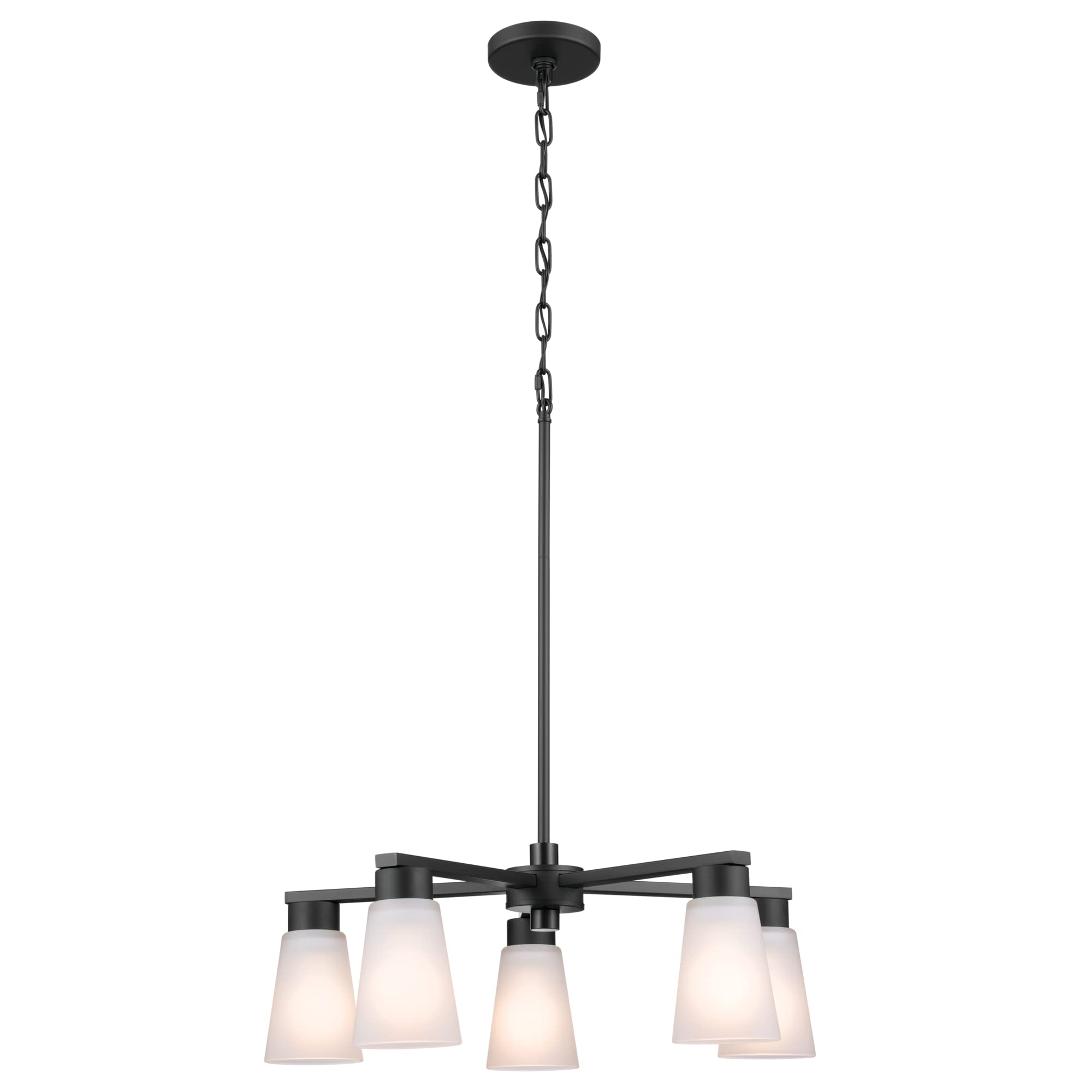 Kichler Stamos 5-Light Modern Black Chandelier - 24