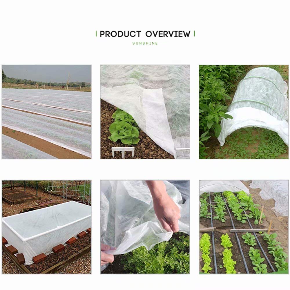 AGFabric 14'x100' 0.9oz Floating Row Cover - Plant Frost Protection Blanket for Vegetables, Freeze & Sun Protection Garden Fabric (White) | Ideal for Winter Protection, Seedling Growth & Greenhouse Use