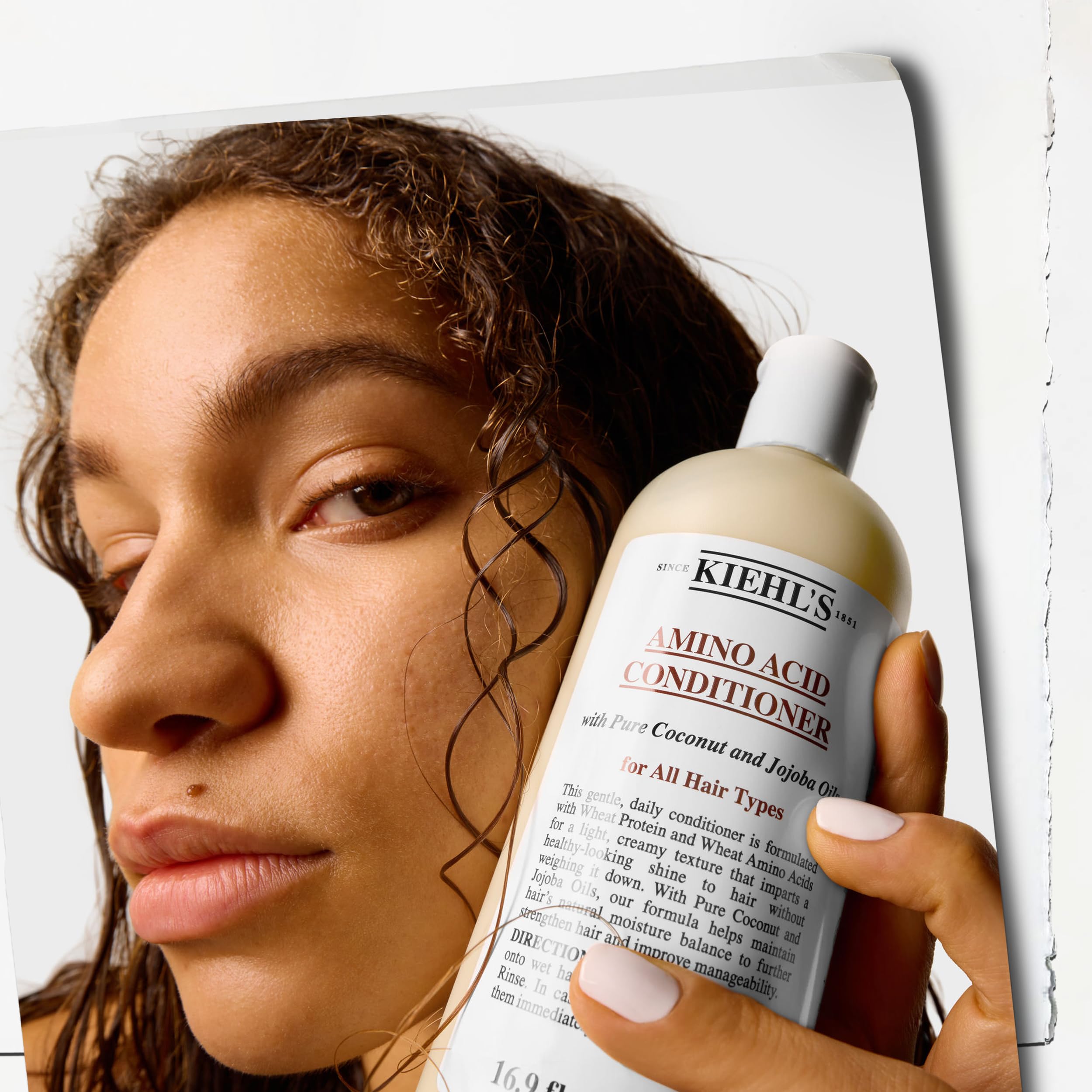 Kiehl's Amino Acid Conditioner for Hair - Strengthening & Moisturizing Treatment with Jojoba & Coconut Oil | Improves Manageability & Adds Shine | All Hair Types | Perfect for Daily Use, Damaged Hair Repair & Salon-Quality Results at Home