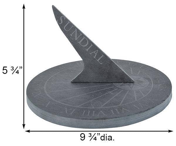 Slate Sundial - Premium Outdoor Garden Decor & Unique Solar Timepiece for Patio, Yard, and Landscape Design | Perfect for Nature Lovers & Historical Enthusiasts