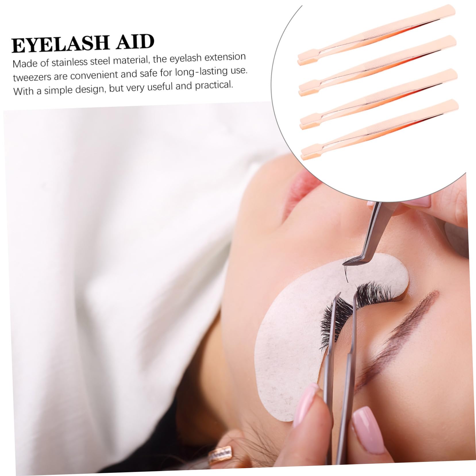 Premium Ergonomic Eyelash Extension Tweezers - Professional Stainless Steel Lash Tweezers for Salon & Home Use - Perfect for Eyelash Extensions, Stamp Collecting, and Precision Crafting