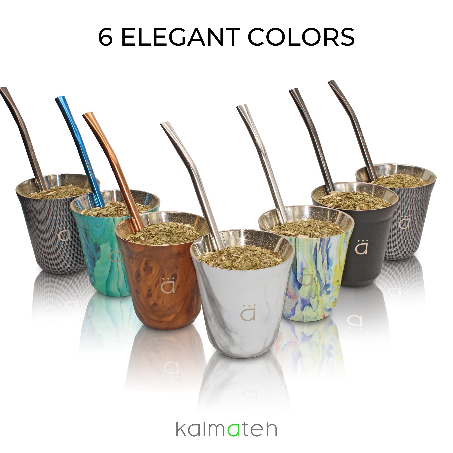 Premium Yerba Mate Gourd Set - Stainless Steel with Bombilla & Brush for Tea Lovers