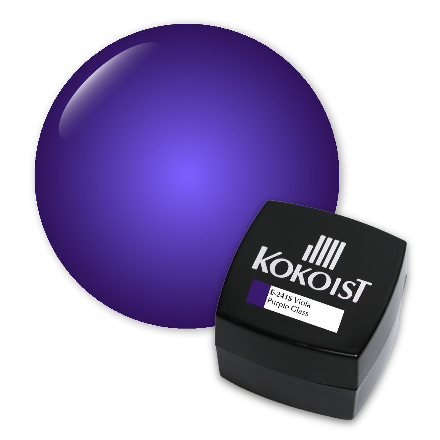 Kokoist E 241S Viola Purple Glass Gel Nail Polish - Long Lasting & High Shine Nail Art for Salon & Home Manicure - Perfect for Special Occasions & Everyday Wear