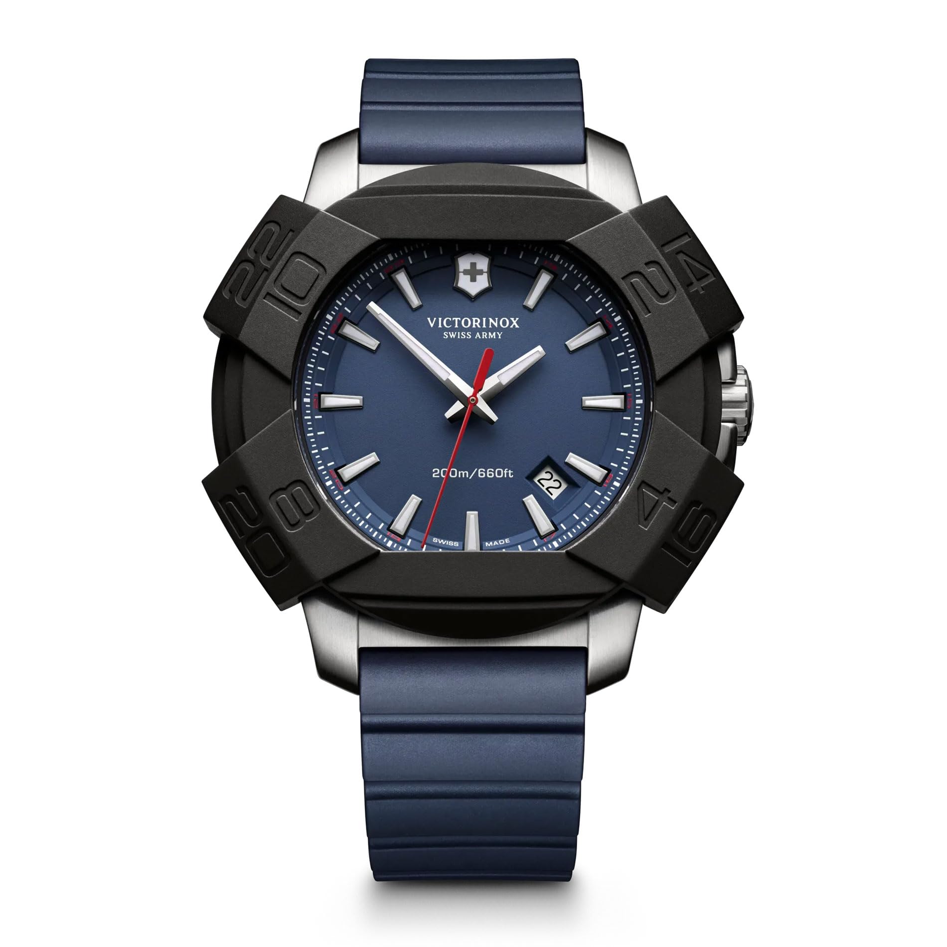 Victorinox Swiss Army I.N.O.X. Men's Watch - 43mm Stainless Steel Case, Swiss Made Analog Quartz Movement, 200m Water Resistant, Sapphire Crystal - Perfect for Diving, Outdoor Adventures & Everyday Wear