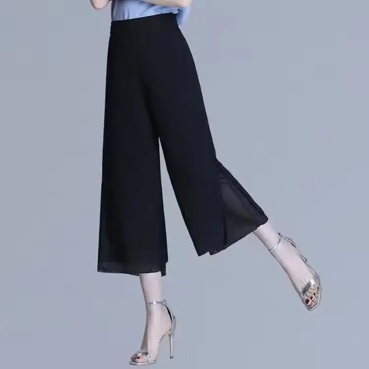 Stylish Black Women's Wide Leg Pants with Adjustable Waist Strap - 10 Trendy Designs | Korean Harajuku Fashion 2023 | Perfect for Casual Wear, Office Outfits & Street Style