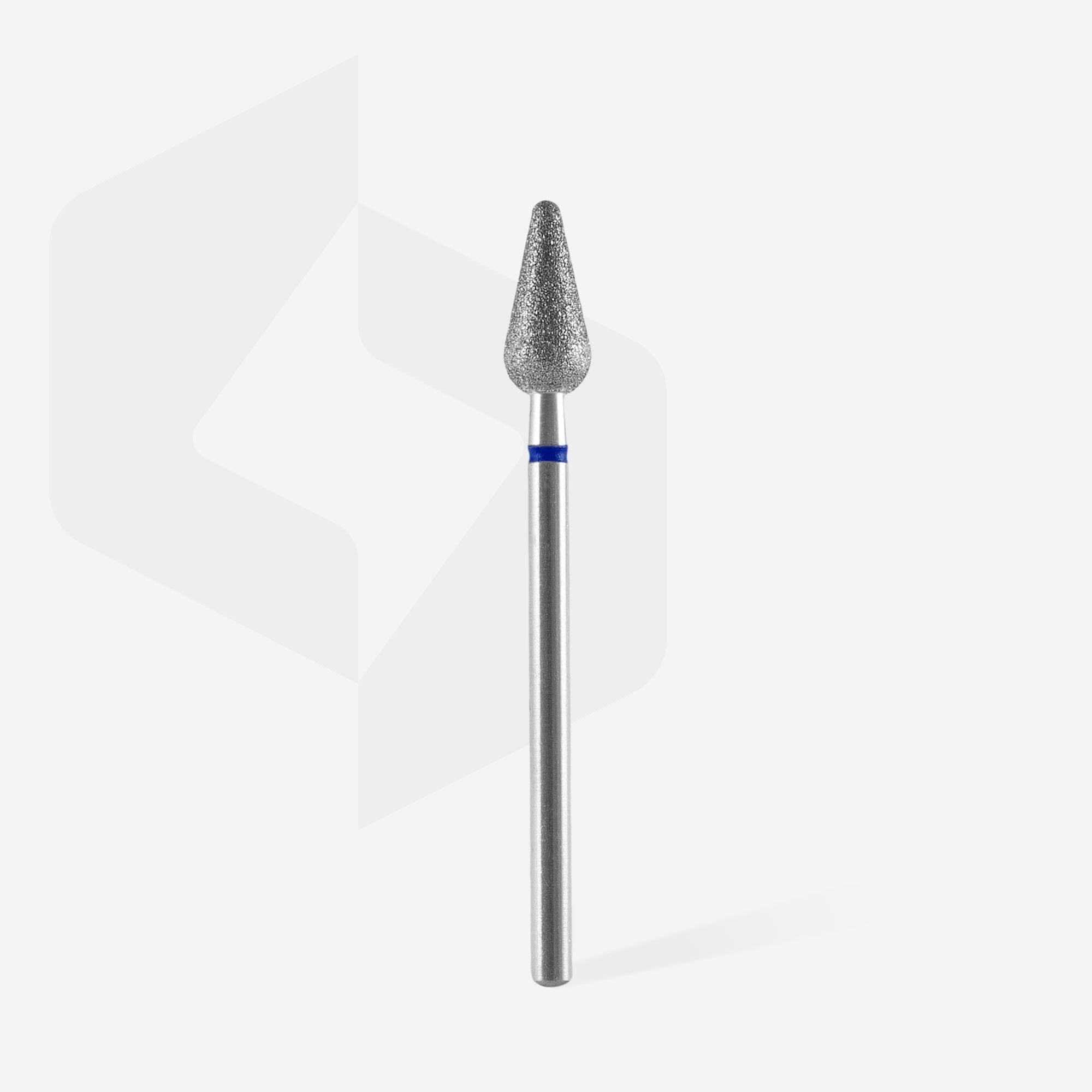 Staleks Diamond Nail Drill Bit Pear Blue 5mm - Professional Manicure & Pedicure Tool for Salon & Home Use