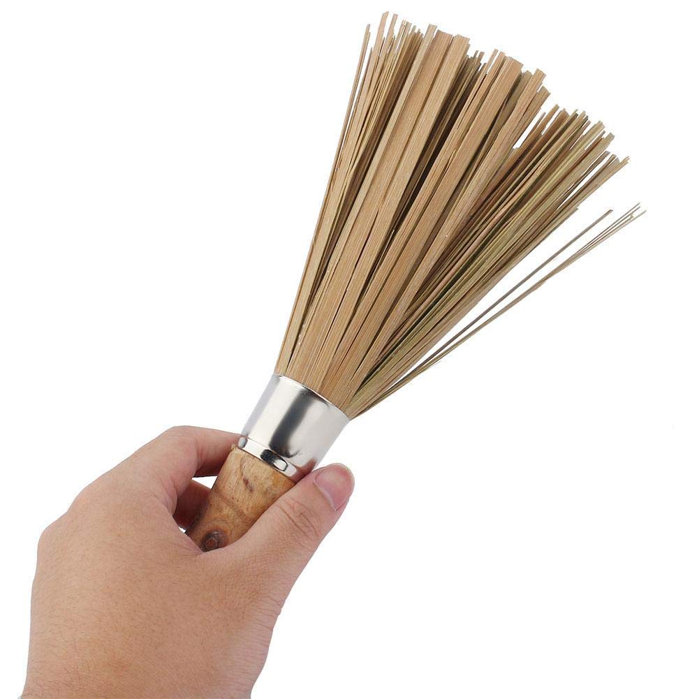 Bamboo Dish Brush with Long Handle - Eco-Friendly Kitchen Scrubber for Pots, Pans & Dishes - Strong Cleaning Power for Tough Stains - Perfect for Daily Dishwashing and Kitchen Cleaning