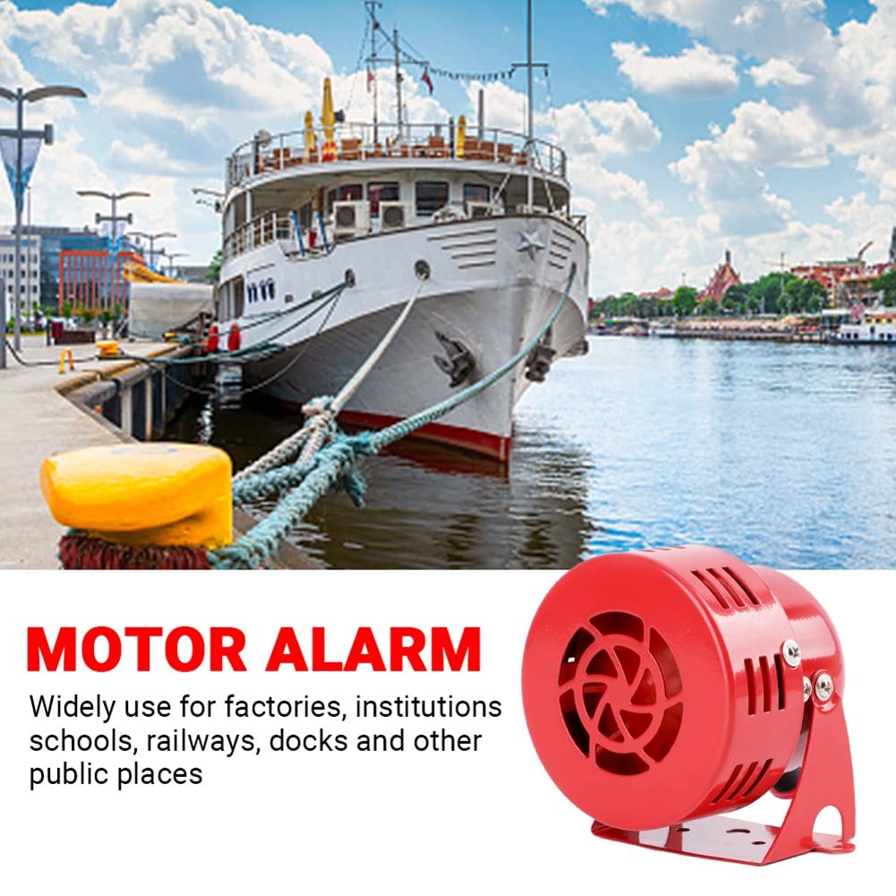12V Aublinto Motor Alarm with 110dB Air Horn - Loud Electric Car Alarm for Vehicles, Boats & Motorcycles - Perfect for Theft Prevention & Safety Alerts