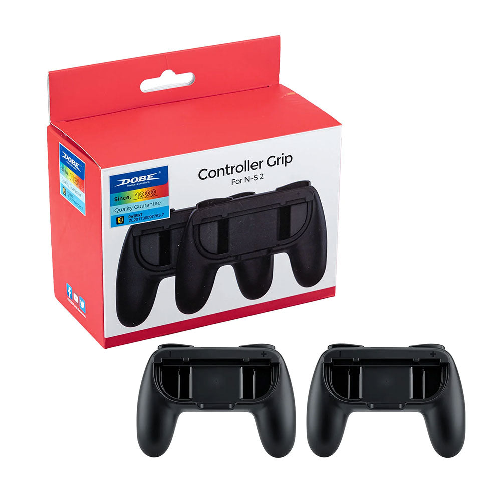 DOBE Controller Grips for Nintendo Switch 2 Joy Con Controllers - Ergonomic Black Handles (TNS 3162) | Perfect for Gaming Comfort & Travel Accessories