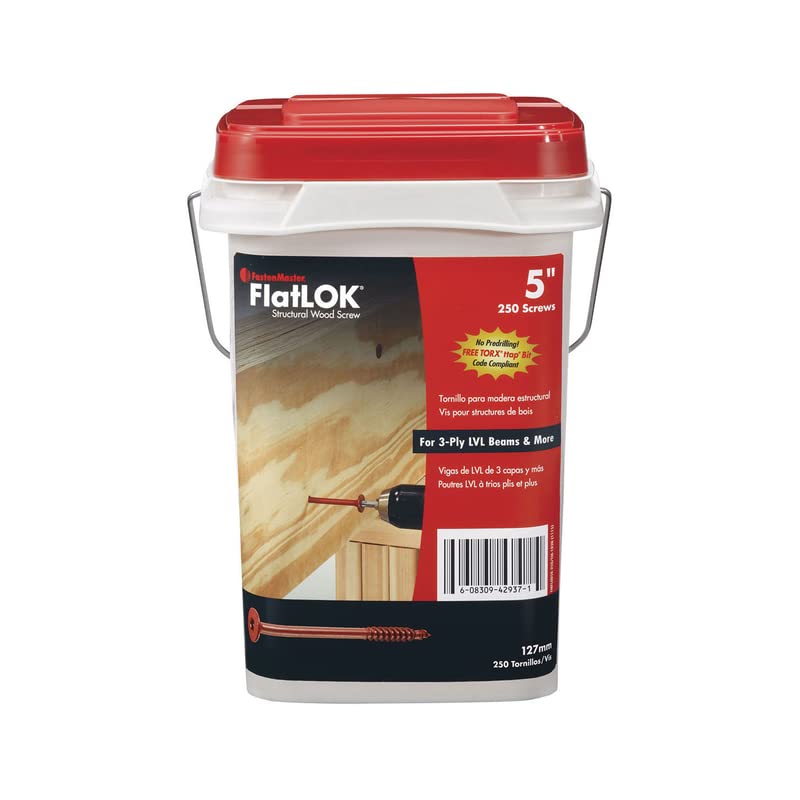 FASTENMASTER 250-Piece Wood Screws - Premium Construction Screws for Furniture, Cabinets & DIY Projects - #8 x 1-1/4 Inch Coarse Thread Drywall Screws with Sharp Point (Indoor & Outdoor Use)