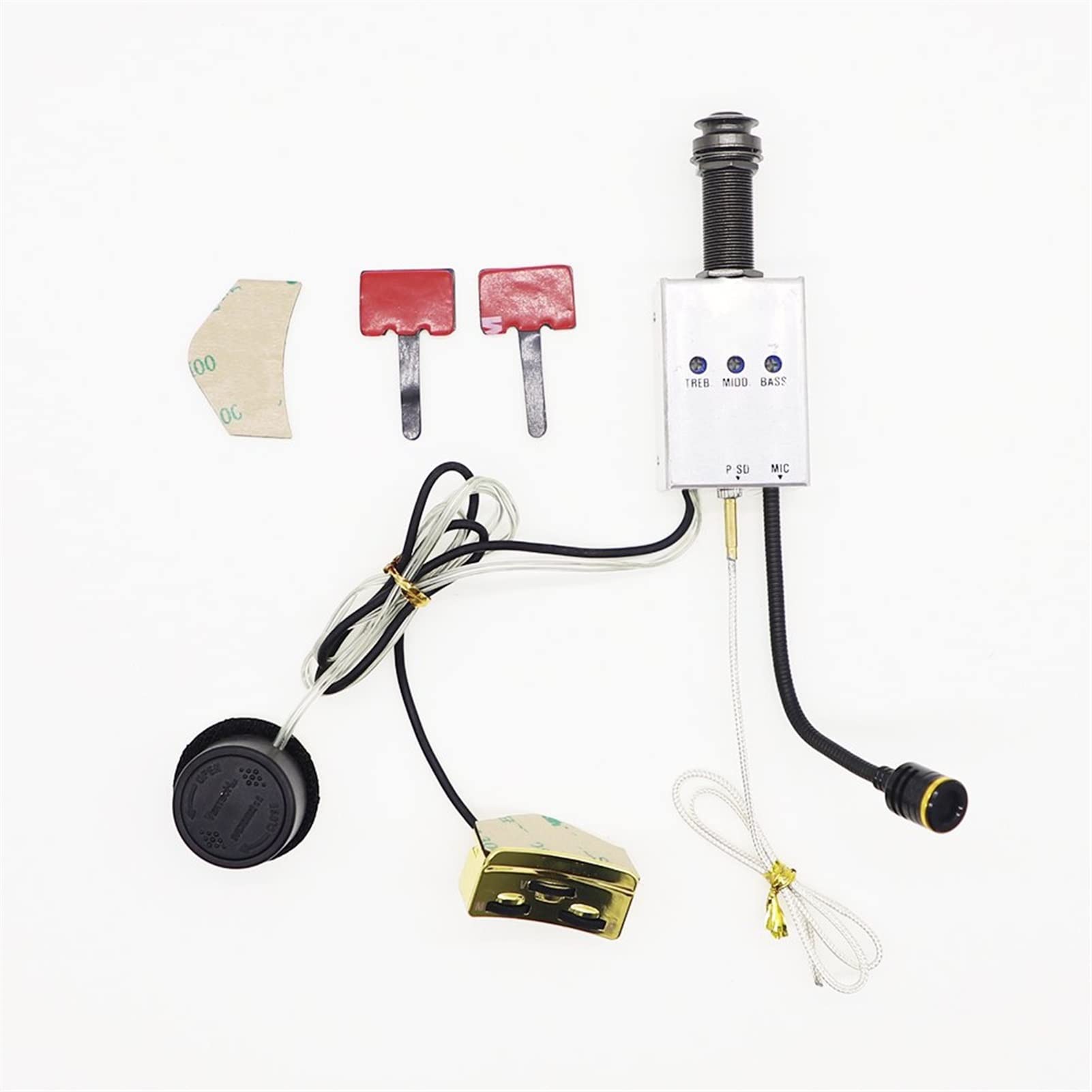Acoustic Guitar Pickup with Soundhole Transducer & Microphone - Perfect for Folk, Blues & Live Performances | High-Quality Guitar Pickup for Enhanced Sound