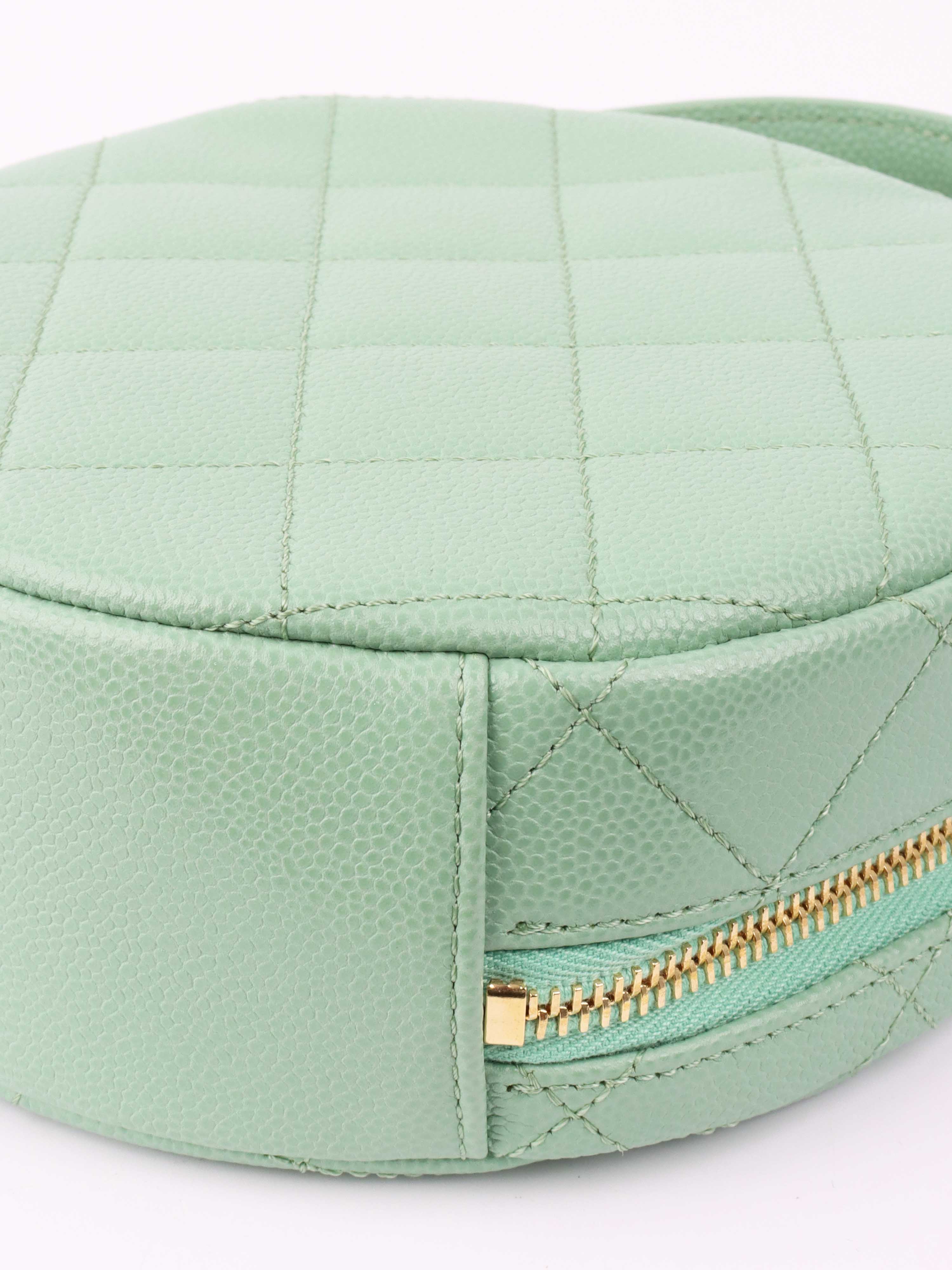 Chanel Green Round Vanity Bag - Luxury Women's Handbag for Evening Parties, Date Nights & Special Occasions