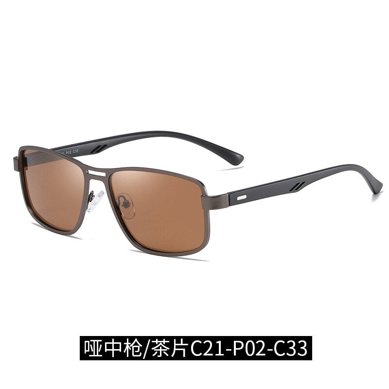 Bclear Polarized Sunglasses for Men - Lightweight Alloy Frame, UV Protection, Full Rim Design - Perfect for Driving, Fishing & Outdoor Activities