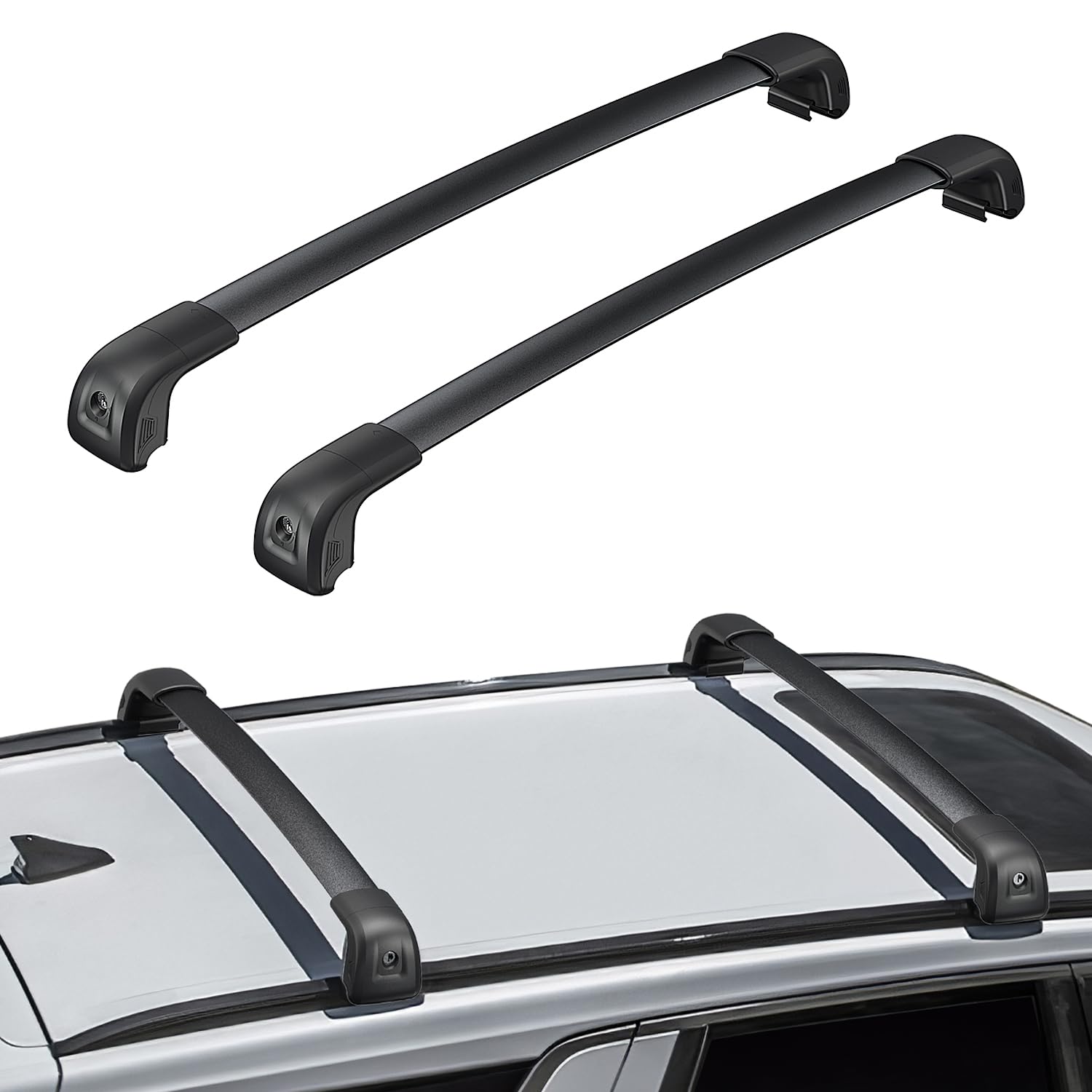 Heavy Duty Roof Rack Cross Bars for Hyundai Palisade 2019-2025 Models (SE/SEL/XRT/Limited/Calligraphy) - Lockable Aluminum Cargo Carrier for Kayak, Canoe, Bike, Snowboard & Luggage | Perfect for Road Trips & Outdoor Adventures