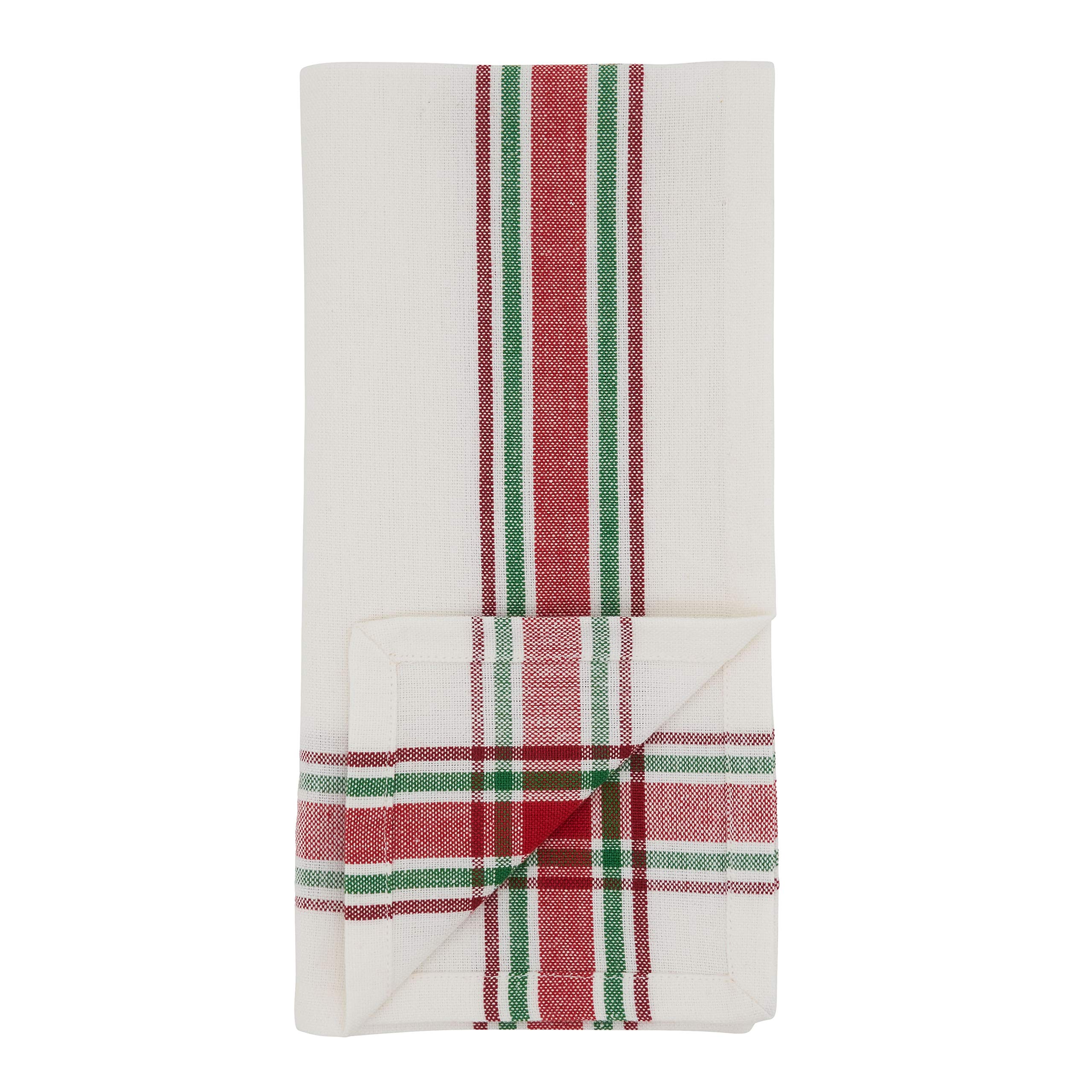 Plaid Design Table Napkins - Set of 4 Premium Cotton Napkins for Dining, Parties & Home Decor - Perfect for Thanksgiving, Christmas & Everyday Meals