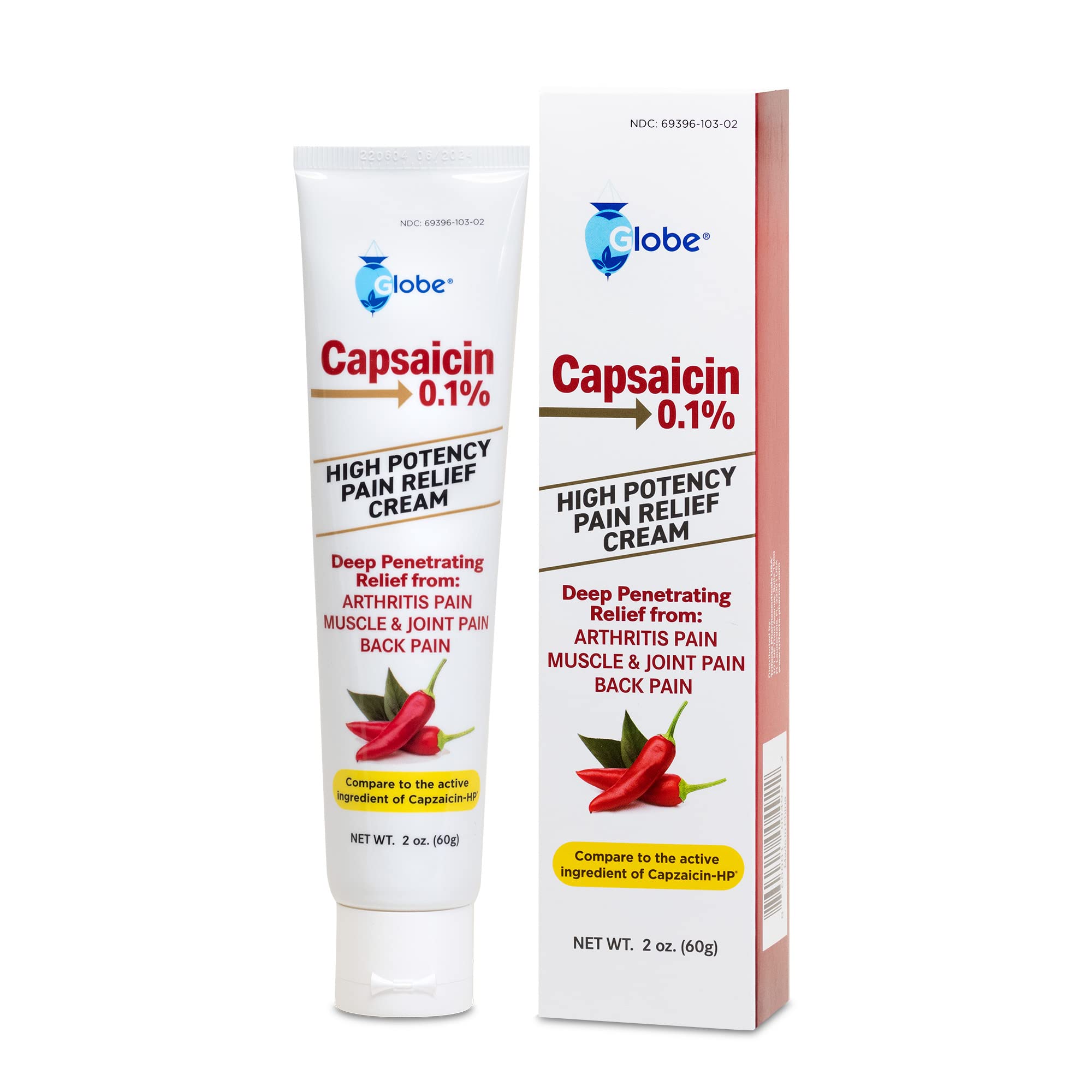 3 Pack Capsaicin 0.1% High Potency Pain Relief Cream - Unscented 2 oz for Arthritis, Muscle, Joint & Back Pain - Fast-Acting Deep Penetrating Formula for Athletes, Seniors & Active Lifestyles